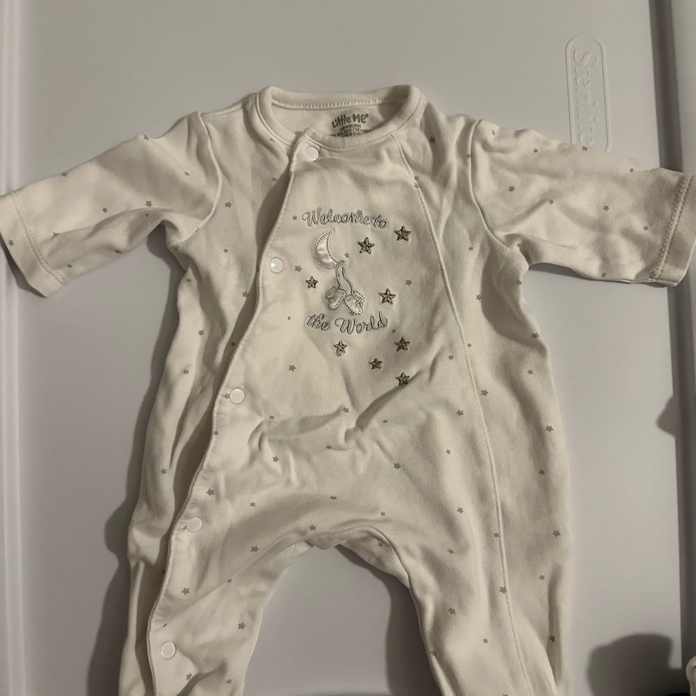 Little Me “welcome to the world” Baby One Piece